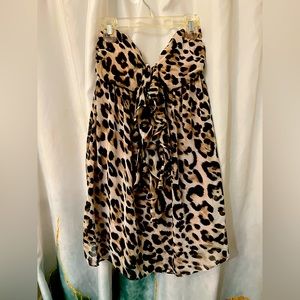 Cute leopard print mini party dress